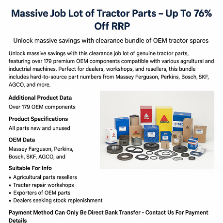 Massive Job Lot OEM Tractor Parts Bundle | 179+ Items | 76% Off RRP