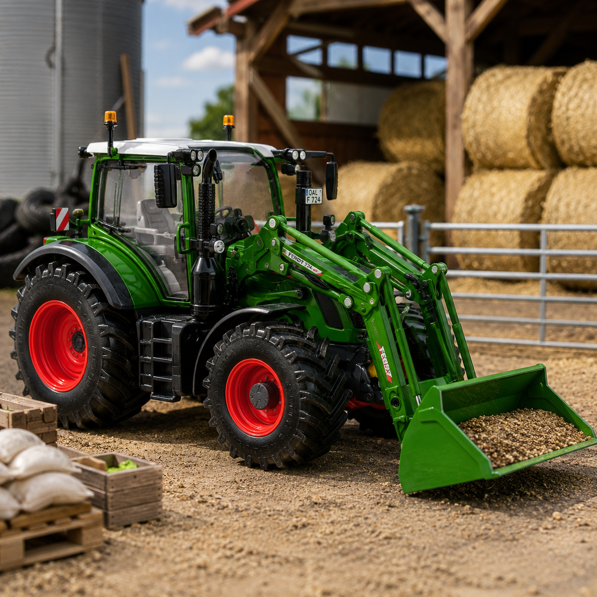 Fendt 724 Vario 1:32 Scale Model – With Functional Front Loader | X991022222000