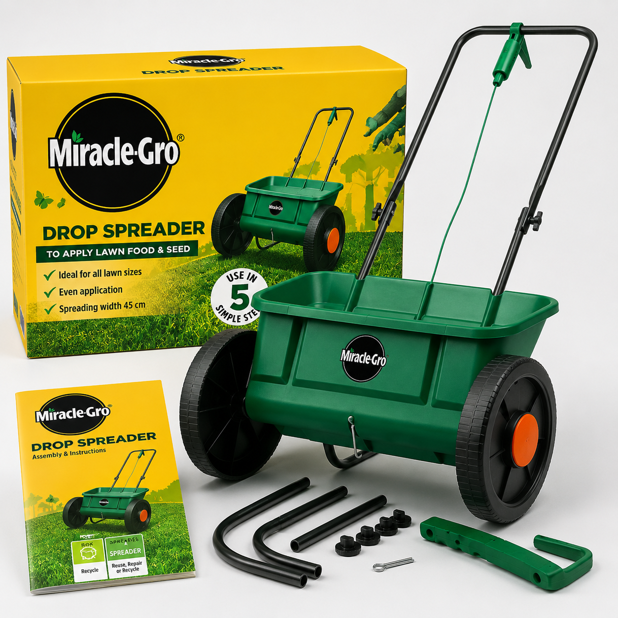 Miracle-Gro® Drop Spreader – Even Lawn Care Application | 129197