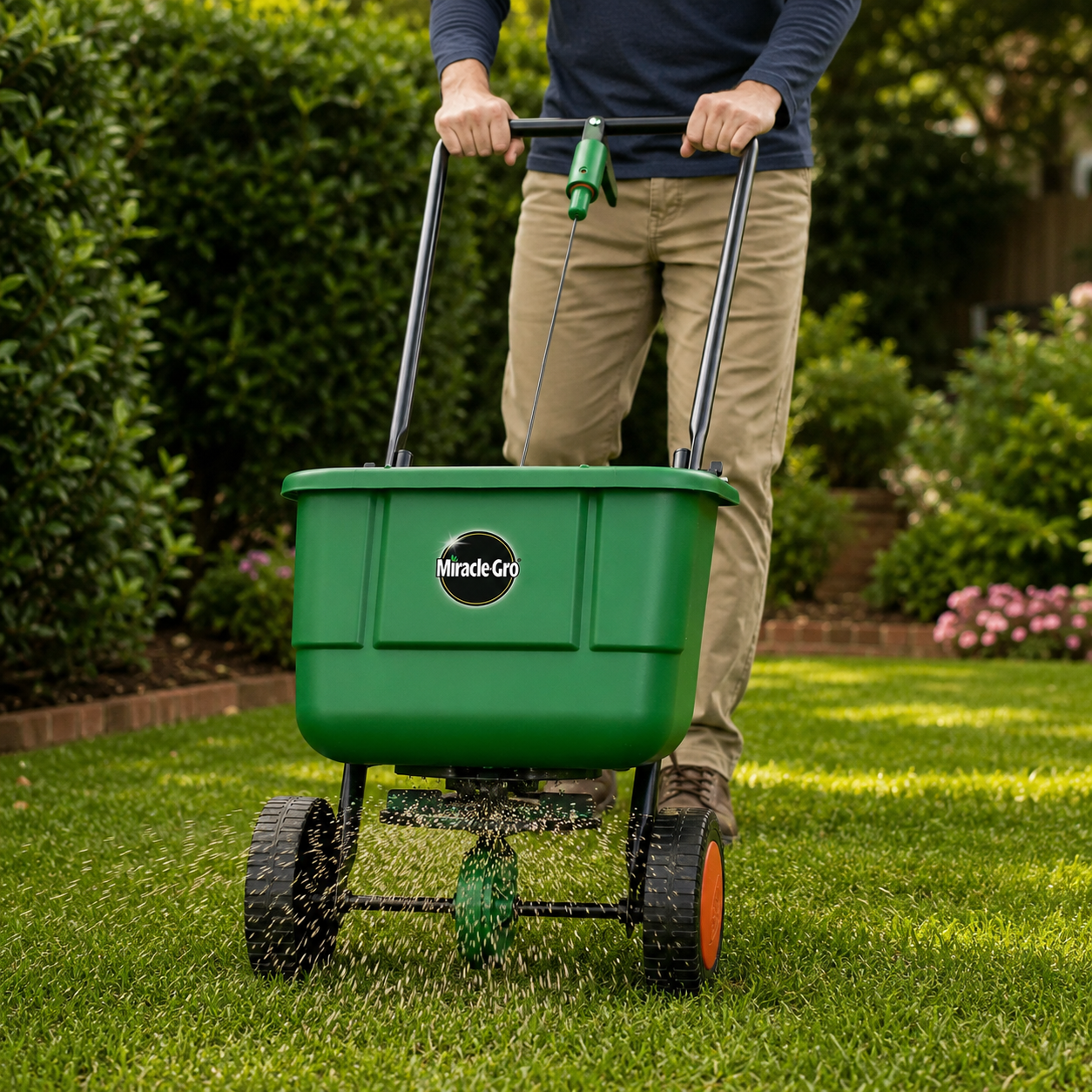Miracle-Gro Rotary Fertiliser Spreader – 3m Coverage for Large Lawns | EG121040
