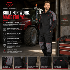 Massey Ferguson S Collection Work Overalls X993482201 Durable Pro