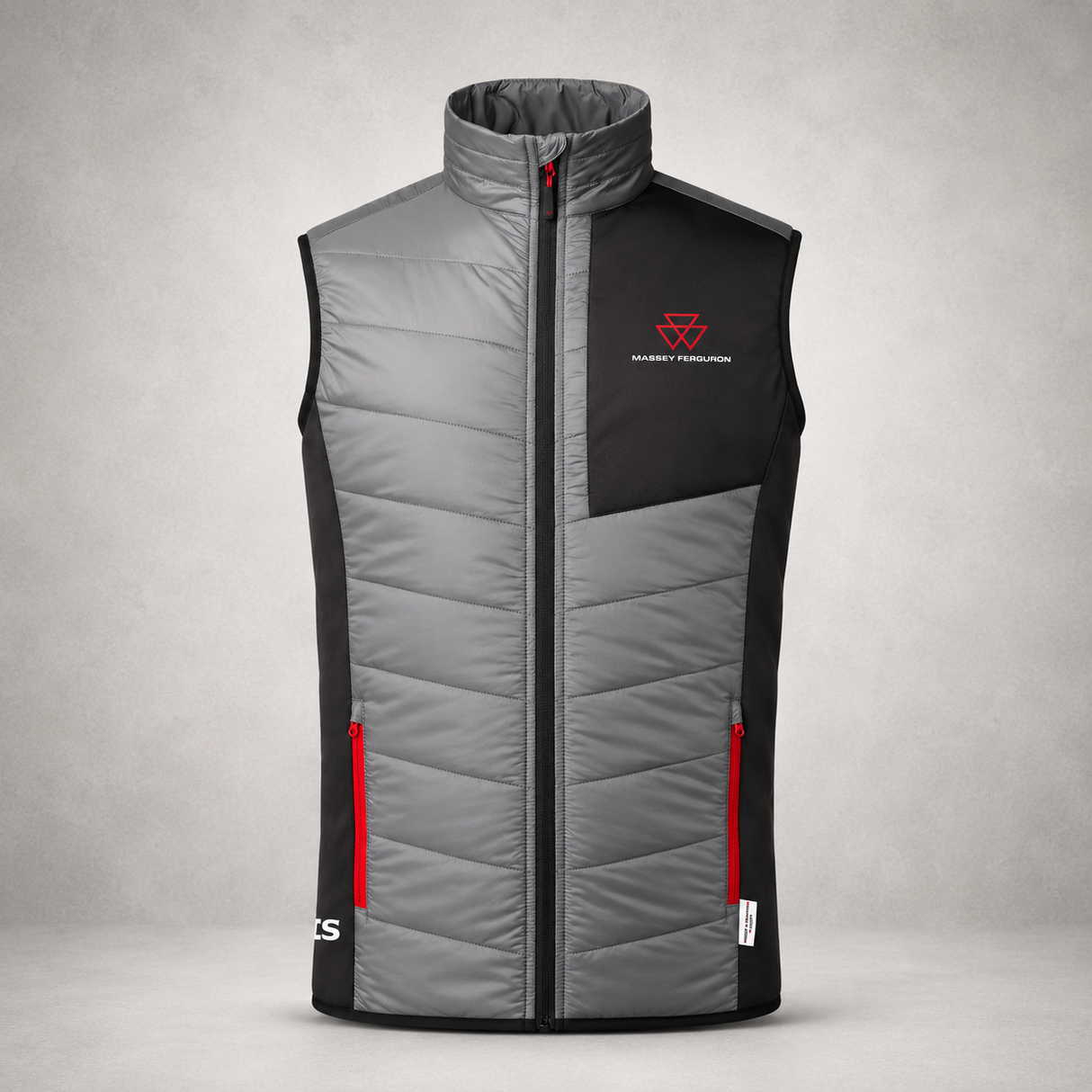 Massey Ferguson Men’s Quilted Gilet – Grey & Black | X993312209