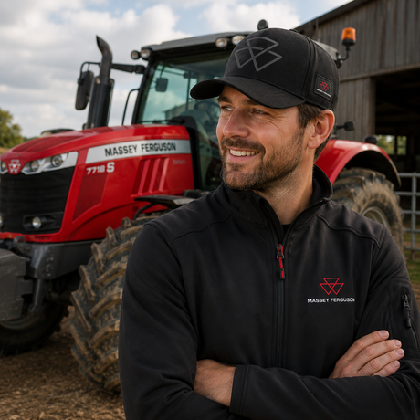 Massey Ferguson Black Cap with Thermal-Printed Logo | X993232201000