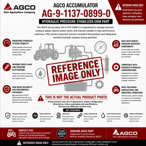 AGCO Accumulator AG-9-1137-0899-0 | Hydraulic Pressure Stabilizer OEM Part
