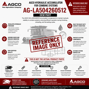 AGCO Hydraulic Accumulator for Combine Systems | AG-LA504260512