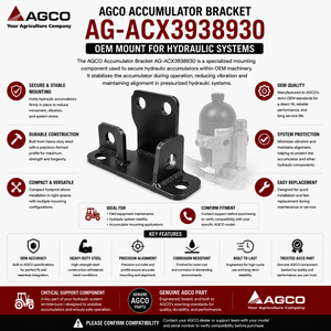 AGCO Accumulator Bracket AG-ACX3938930 | OEM Mount for Hydraulic Systems