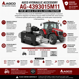 AGCO Hydraulic Accessory AG-4393015M11 for MF 5600 & 5700 S/SL Series
