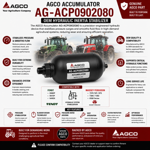 AGCO Accumulator AG‑ACP0902080 | OEM Hydraulic Inertia Stabilizer