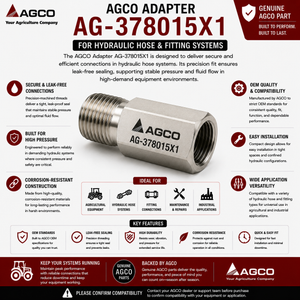 AGCO Adapter AG-378015X1 for Hydraulic Hose and Fitting Systems