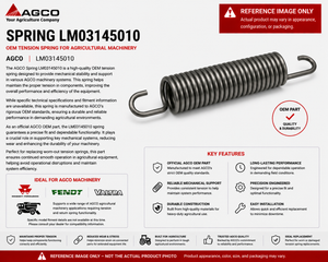 *STOCK CLEARANCE* - AGCO Spring LM03145010 OEM Tension Spring for Agricultural Machinery