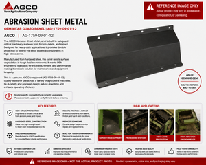 AGCO Abrasion Sheet Metal | OEM Wear Guard Panel | AG-1759-09-01-12