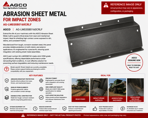 AGCO Abrasion Sheet Metal for Impact Zones | AG-LM03080160