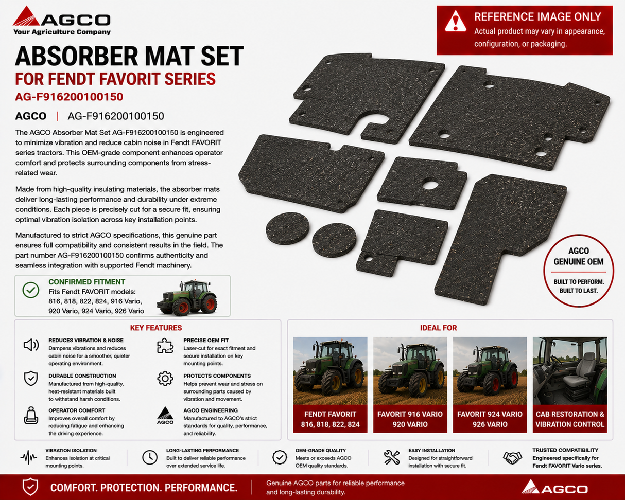 AGCO Absorber Mat Set for Fendt FAVORIT Series | AG-F916200100150
