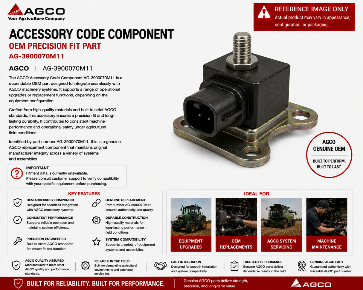 AGCO Accessory Code Component | AG-3900070M11 OEM Precision Fit Part