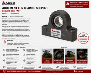 AGCO Abutment for Bearing Support | AG-4-1225-0590-0 Genuine OEM Part
