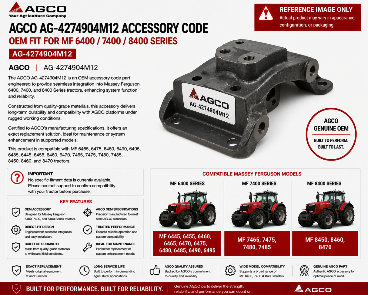 AGCO AG‑4274904M12 Accessory Code – OEM Fit for MF 6400/7400/8400