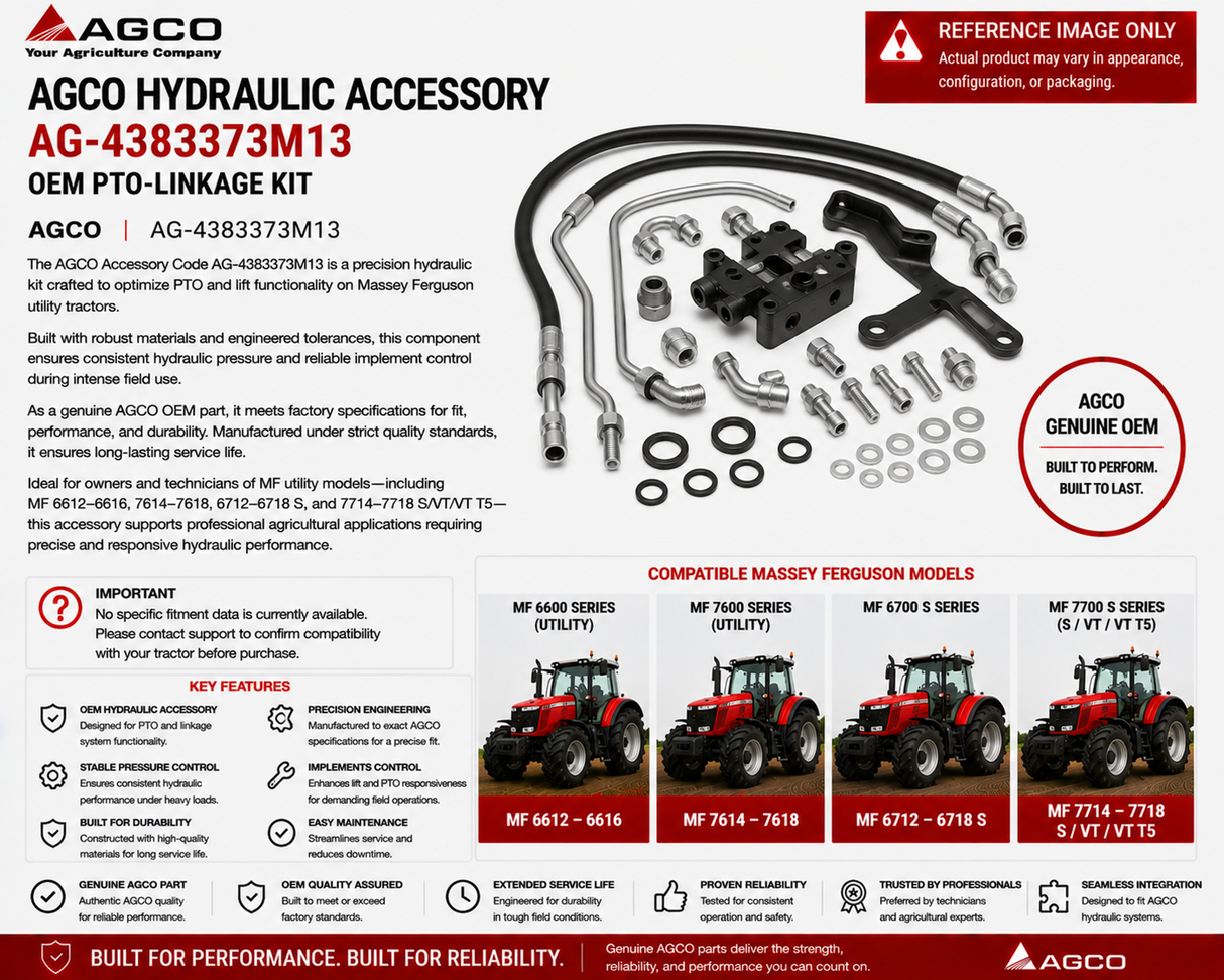 AGCO Hydraulic Accessory AG‑4383373M13 – OEM PTO-Linkage Kit