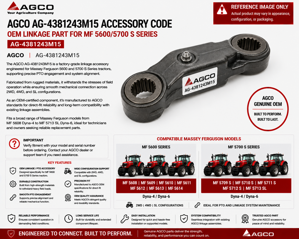 AGCO AG‑4381243M15 Accessory Code – OEM Linkage Part for MF 5600/5700 S