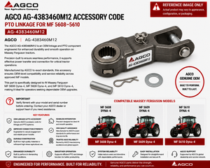AGCO AG‑4383460M12 Accessory Code – PTO Linkage for MF 5608–5610