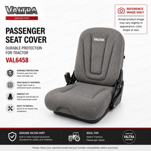 Valtra Passenger Seat Cover Durable Protection for Tractor | VAL6458