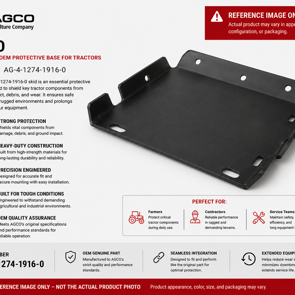 AGCO Skid Durable OEM Protective Base for Tractors | AG-4-1274-1916-0