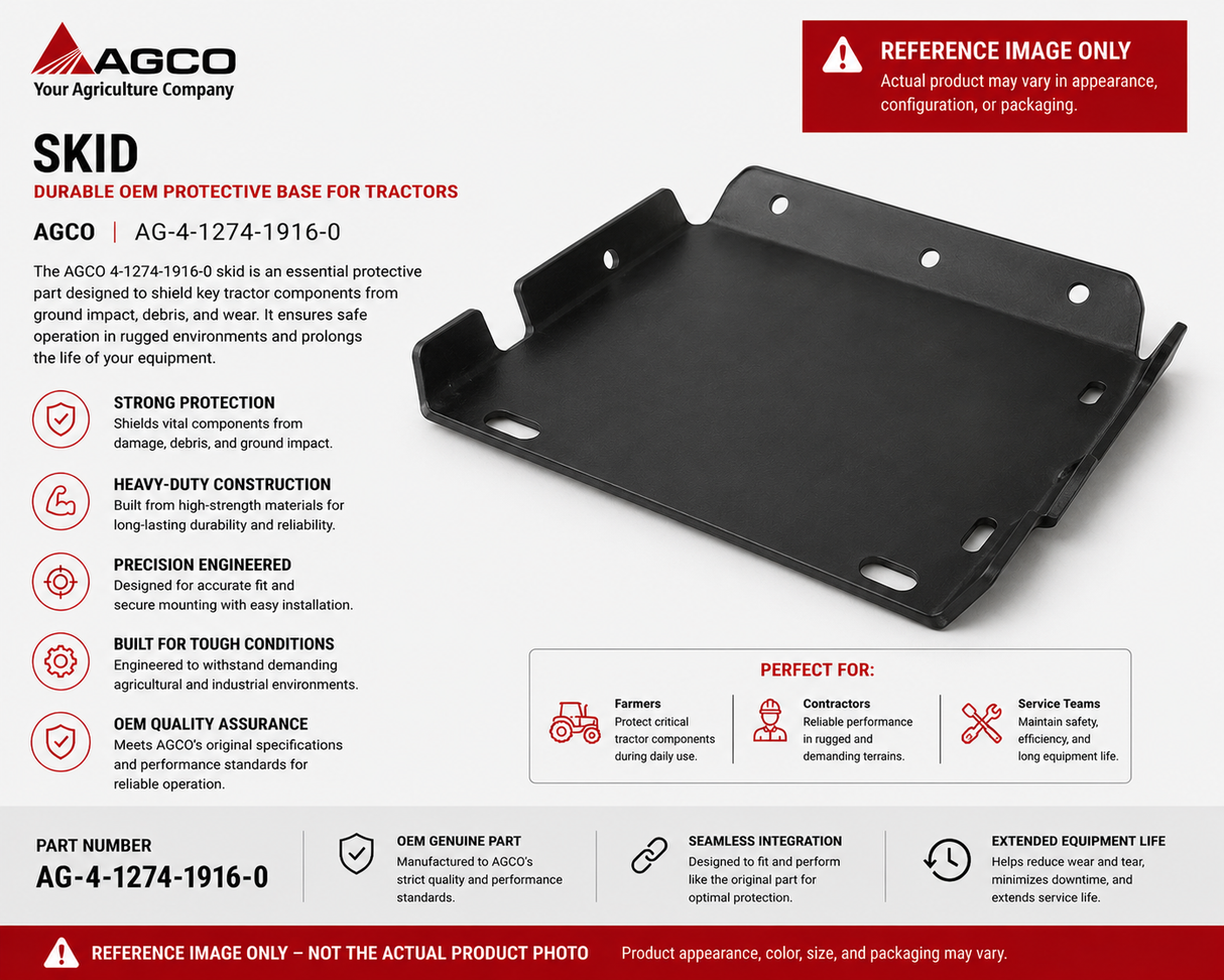 AGCO Skid Durable OEM Protective Base for Tractors | AG-4-1274-1916-0