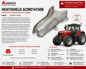 AGCO Heatshield ACW014150B – OEM Exhaust Shield for MF 6700 S Series