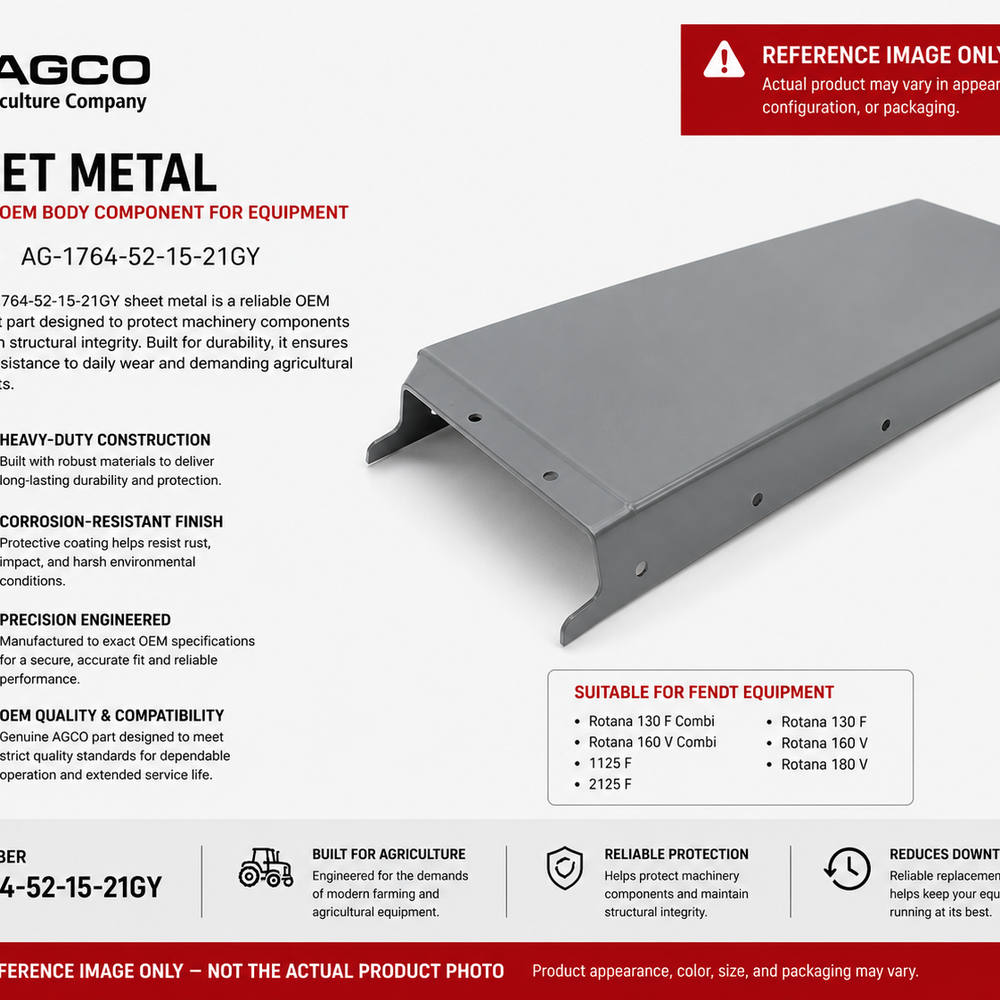 AGCO Sheet Metal Durable OEM Body Component for Equipment | AG-1764-52-15-21GY