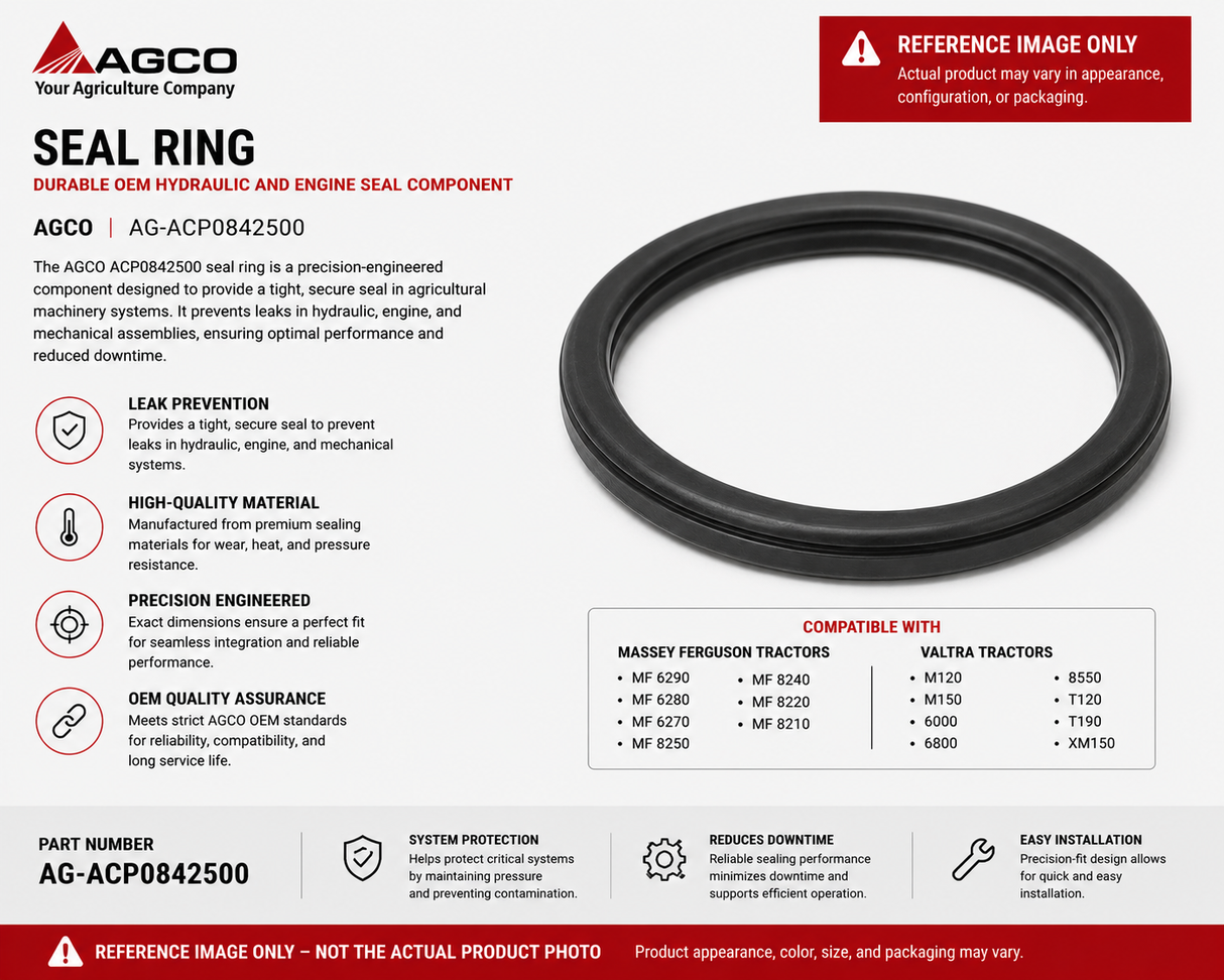 AGCO Seal Ring Durable OEM Hydraulic and Engine Seal Component | AG-ACP0842500