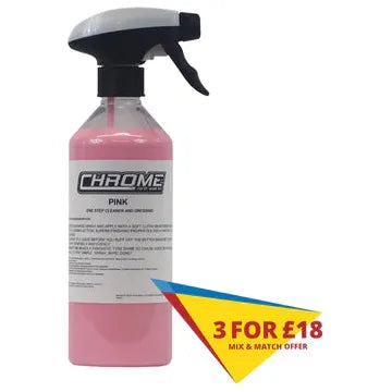 Chrome Pink – One-Step Cleaner & Dressing for a Brilliant Shine