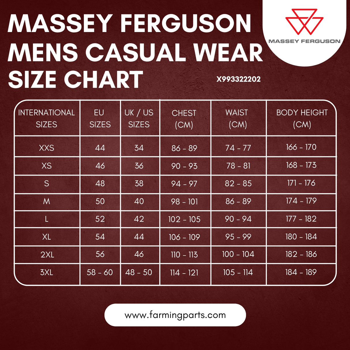 Massey Ferguson Men’s Black Polo Shirt – New Logo & Red Trim | X993322202