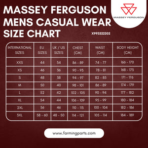 Massey Ferguson Men’s Black Polo Shirt – New Logo & Red Trim | X993322202