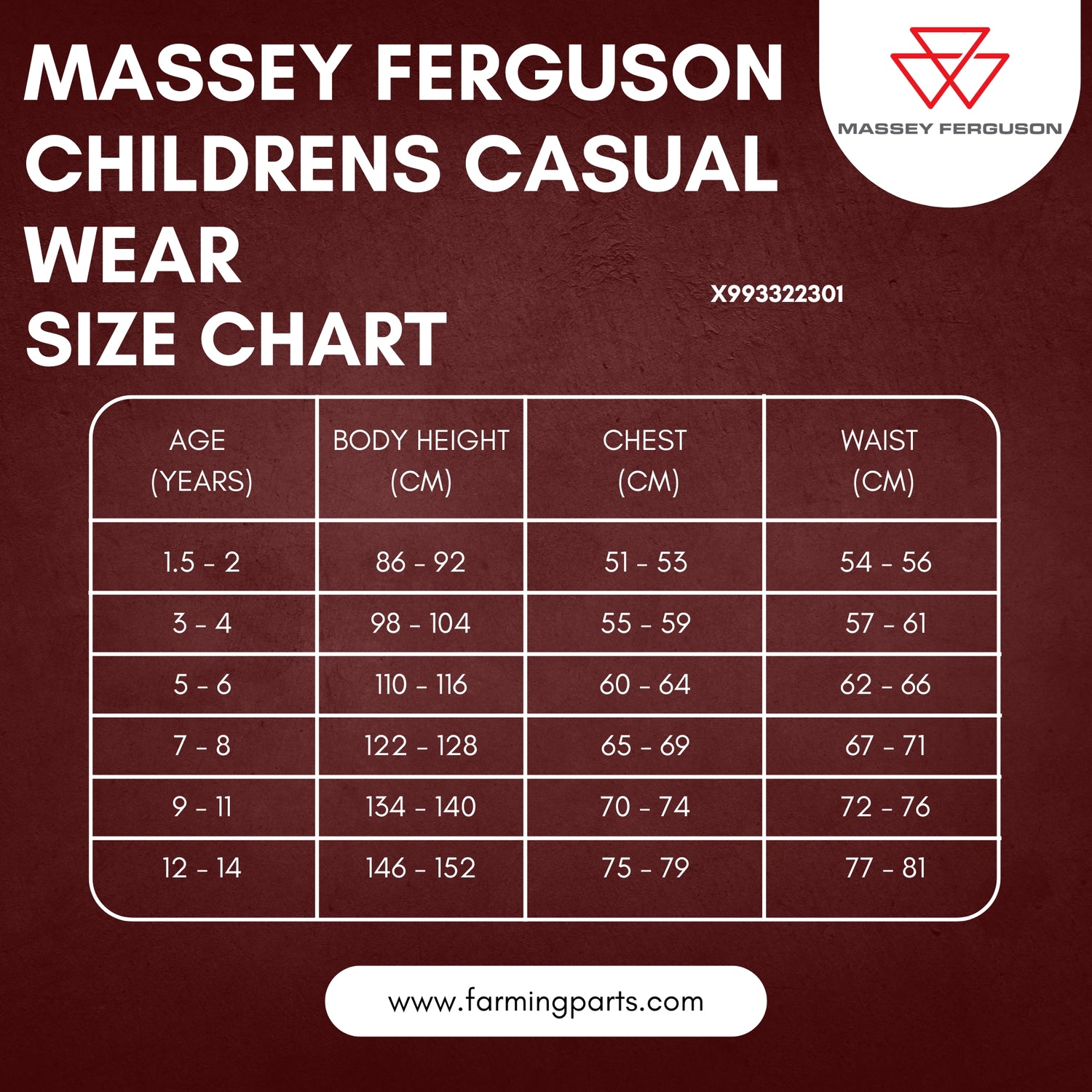 Massey Ferguson Kids "Born to Farm" Hoodie – Grey | X993322301