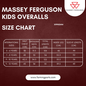 New Massey Ferguson Kids’ Overalls – Durable & Comfortable Workwear | X99102414