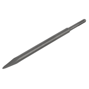 The Sealey Point 250mm - SDS Plus - D1PT is a metal chisel with a pointed tip and a cylindrical body, specifically designed for use with SDS Plus hammer drills.
