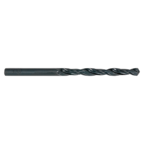 The Sealey HSS Roll Forged Drill Bit Ø5.5mm Pack of 10 - DB055RF includes metal drill bits with a spiral design for precise drilling, featuring an HSS Roll forged construction and a 118° point tip to ensure accuracy and clog-free swarf clearance during use.