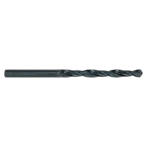 The Sealey HSS Roll Forged Drill Bit Ø5.5mm Pack of 10 - DB055RF includes metal drill bits with a spiral design for precise drilling, featuring an HSS Roll forged construction and a 118° point tip to ensure accuracy and clog-free swarf clearance during use.