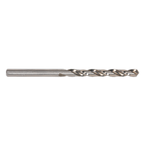 The Sealey HSS Fully Ground Drill Bit Ø6.5mm Pack of 10 - DB065FG features a spiral flute design and a 135° split point, making it ideal for drilling holes in various materials, including high carbon steels.