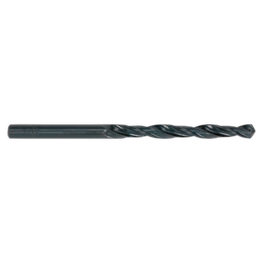 The Sealey HSS Roll Forged Drill Bit Ø6.5mm (Pack of 10 - DB065RF) features a spiral flute design, cylindrical shank, and high-speed steel (HSS) roll-forged composition for efficient swarf clearance.