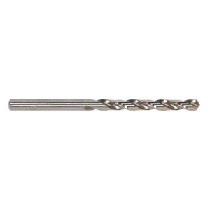 A silver, cylindrical Sealey HSS Fully Ground Drill Bit Ø7.5mm with a self-centring spiral groove pattern extending the length of the high carbon steel bit, available in a pack of 10 (DB075FG).