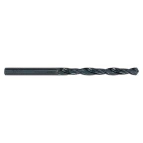 A Sealey HSS Roll Forged Drill Bit Ø7.5mm from the Pack of 10 (DB075RF) featuring a cylindrical shank and spiral flutes for efficient swarf clearance, isolated on a white background.