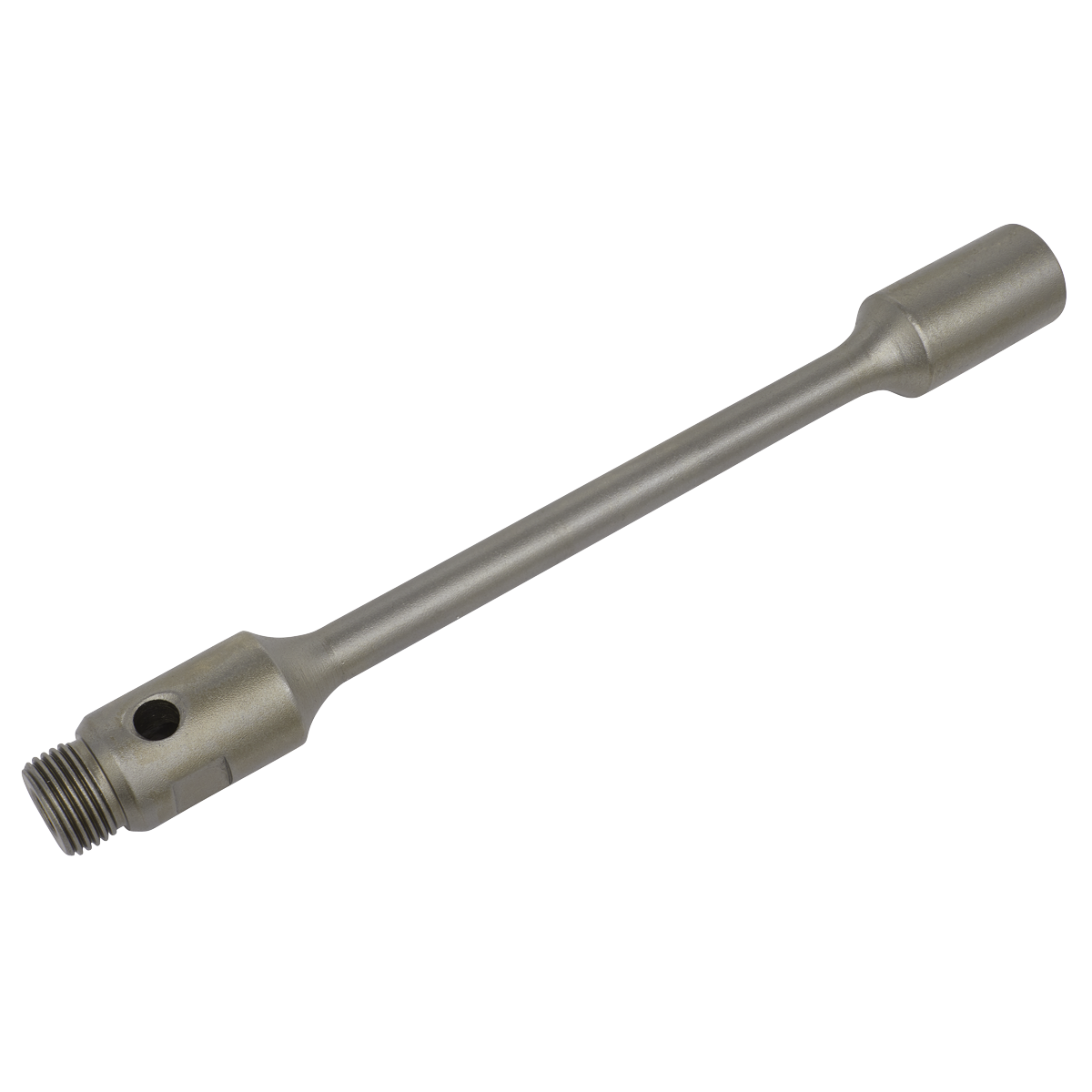 The Extension Rod 250mm - DDA250EX by Sealey features a threaded end and a socket, making it an ideal component for mechanical or industrial assemblies.