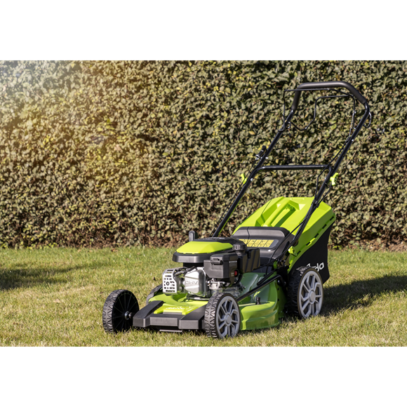 Sealey | Dellonda Self-Propelled Petrol Lawnmower Grass Cutter with Height Adjustment & Grass Bag 170cc 20"/51cm 4-Stroke Engine - DG102