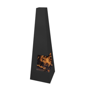 Sealey | Dellonda Chiminea, Wood Burner, Heater for Outdoors W45cm x H150cm - Black Steel - DG105