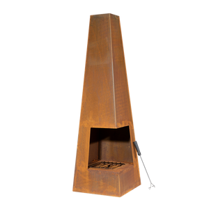 Sealey | Dellonda Chiminea, Wood Burner, Heater for Outdoors W45cm x H150cm, Corten Steel - DG106