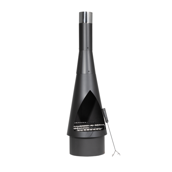 Sealey | Dellonda Outdoor Chiminea, Fireplace, Fire Pit, Heater, Durable, Black Steel - DG109