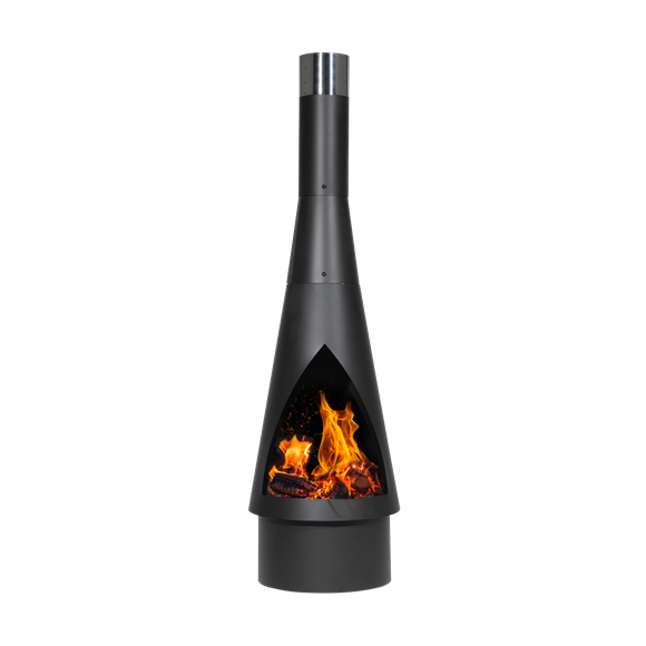 Sealey | Dellonda Outdoor Chiminea, Fireplace, Fire Pit, Heater, Durable, Black Steel - DG109