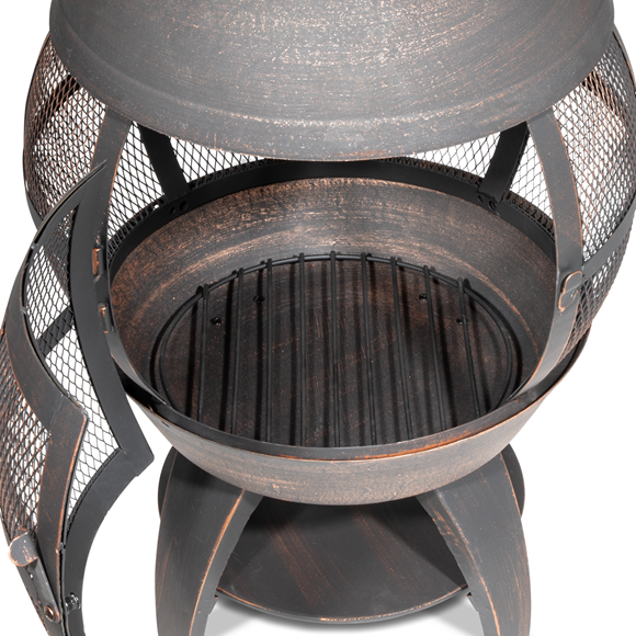 Sealey | Dellonda Deluxe 360° Chiminea/Fire Pit/Outdoor Heater - Antique Bronze Finish - DG112 - DG112