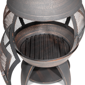 Sealey | Dellonda Deluxe 360° Chiminea/Fire Pit/Outdoor Heater - Antique Bronze Finish - DG112 - DG112