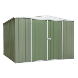 Sealey | Dellonda Galvanized Steel Storage Shed with Apex Style Roof 300 x 300 x 220cm - Green - DG116